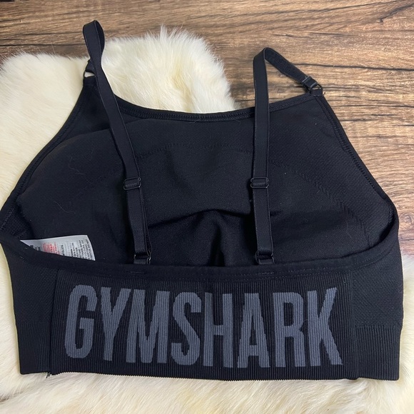 Gymshark Black Seamless Sports Bra – XS, Adjustable Straps, Like New - Picture 2 of 3